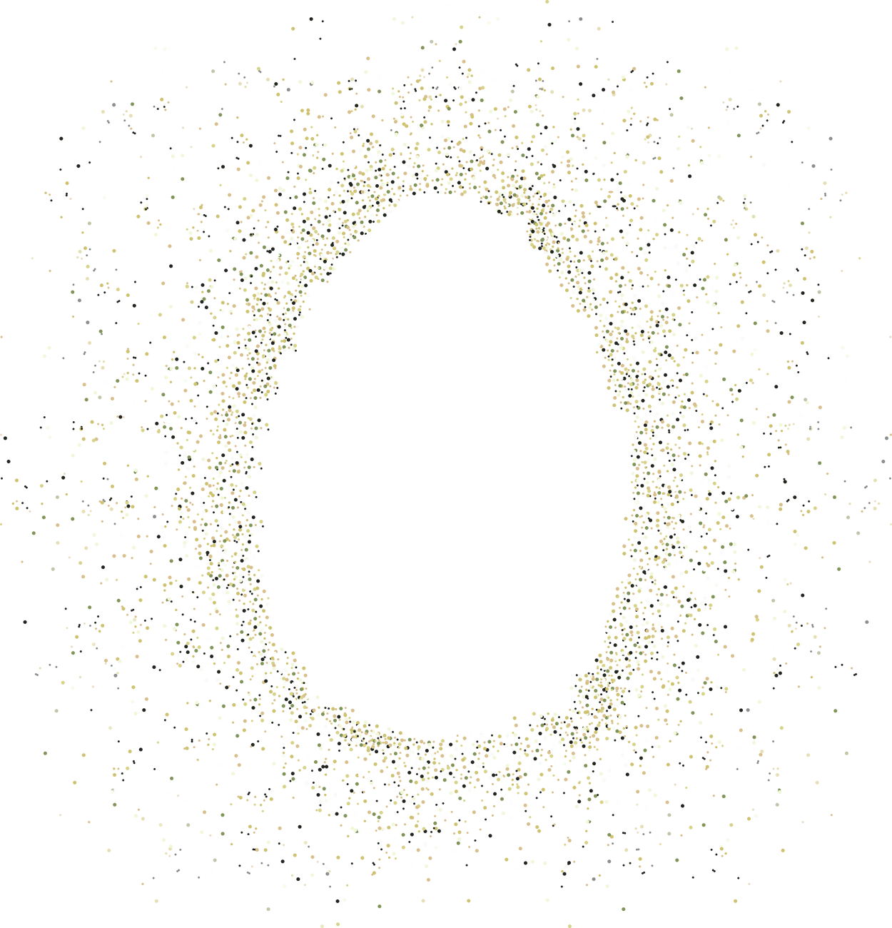 Confetti, frame, easter egg