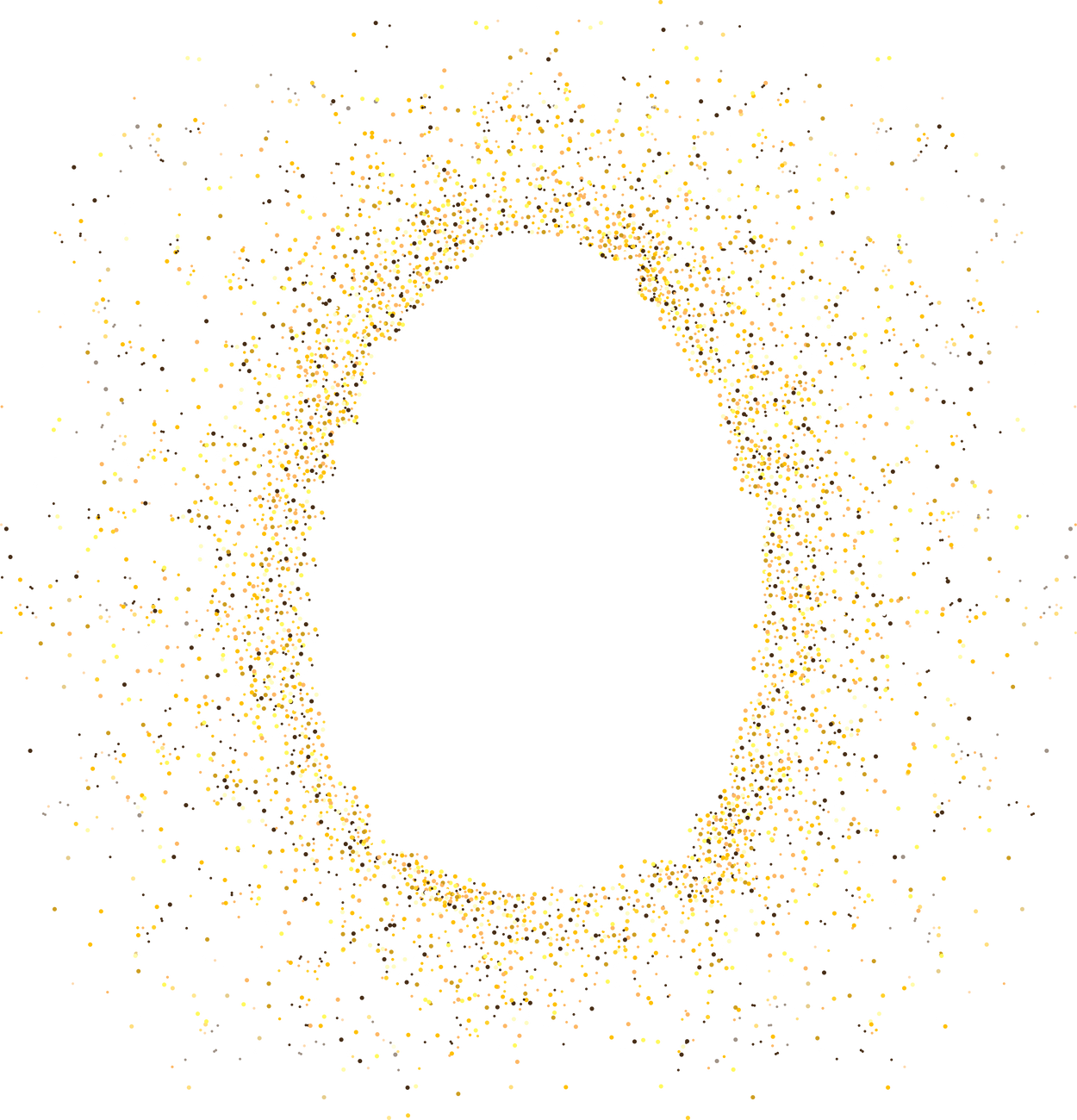 Confetti, frame, easter egg